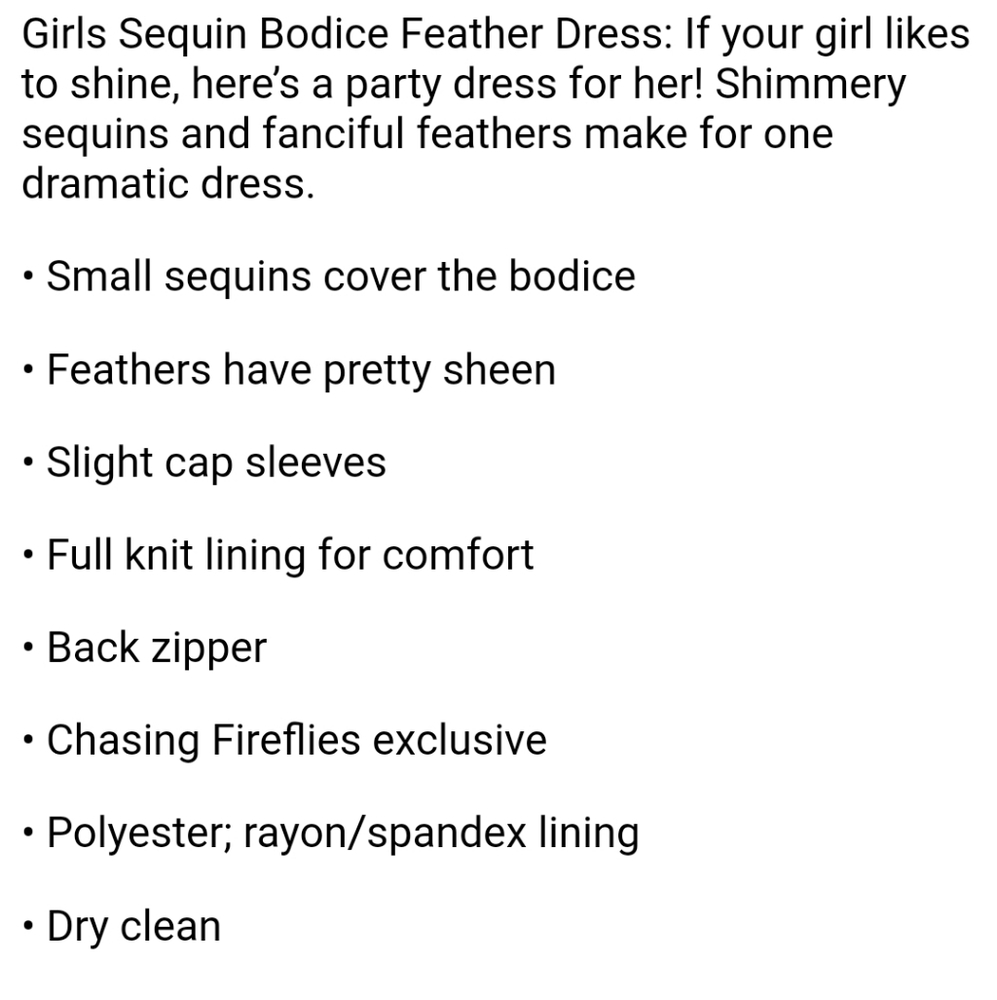 Chasing fireflies feather party dress 4 5 8 10 16 - Picture 5 of 17